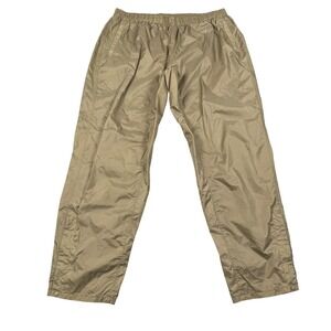 Ex Officio Mens XL Tan Nylon Ripstop Hiking Travel Pants Elastic Waist Unisex